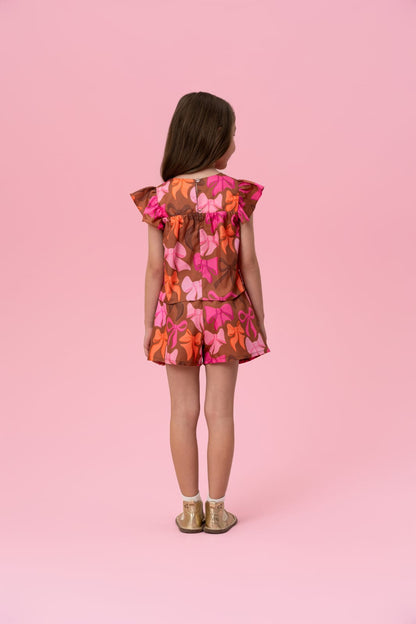 Conjunto Infantil Marrom Laços Buá