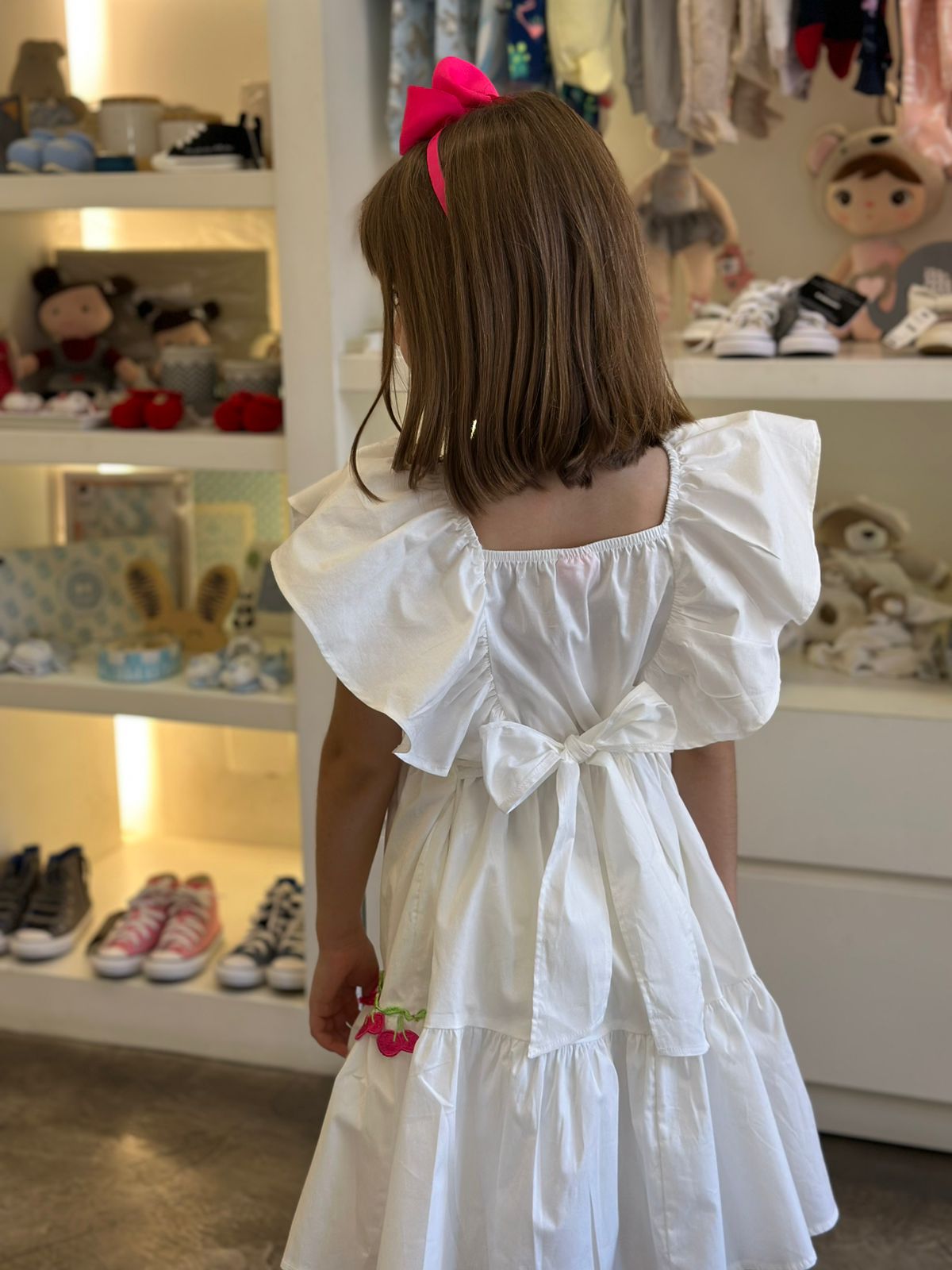 Vestido Tricoline Cerejas Momi