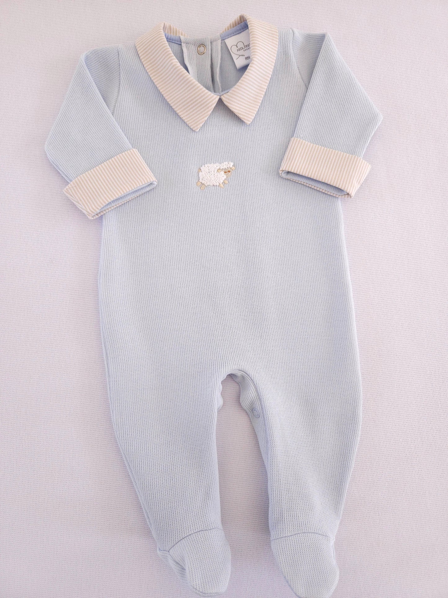 Macacão Bebê Ovelha Azul Buá