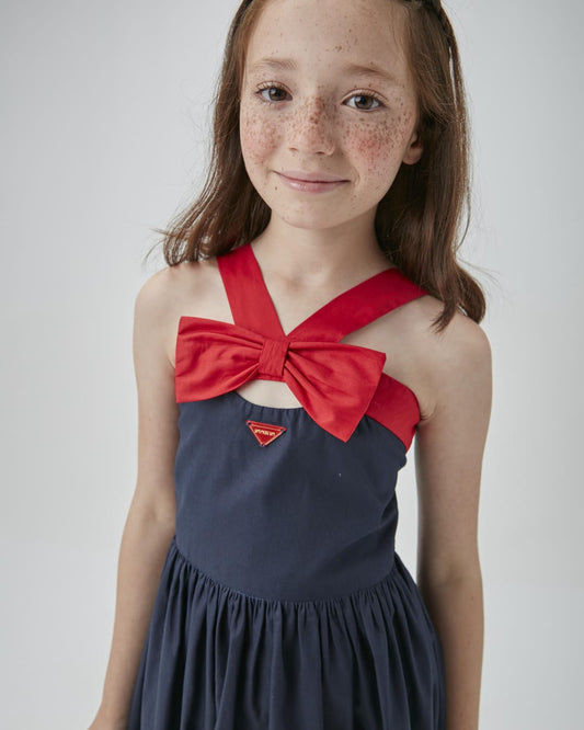 Vestido Infantil Marinho UM+UM