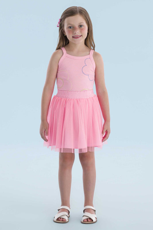 Conjunto Infantil Rosa Flúor Mon Sucré