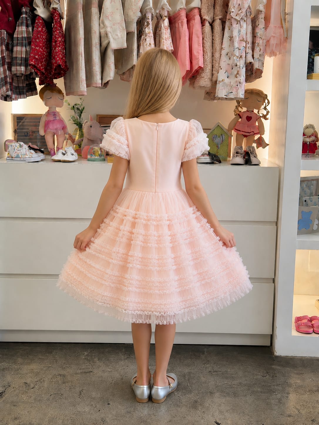 Vestido Infantil Rosa Premium Petit Cherie