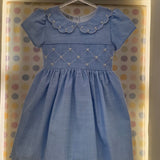 Vestido Bebê Azul Festonê Buá