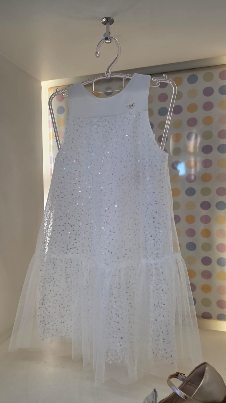 Vestido Infantil Off Paetê Petit Cherie