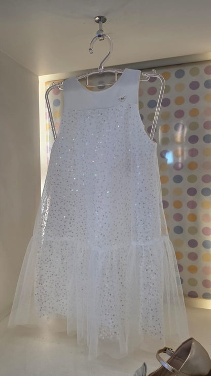 Vestido Infantil Off Paetê Petit Cherie