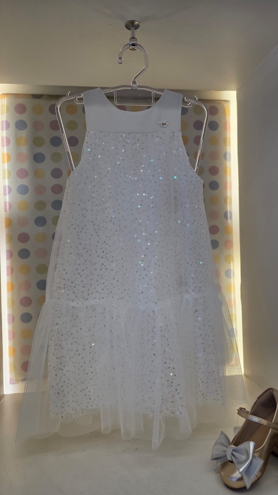 Vestido Infantil Off Paetê Petit Cherie