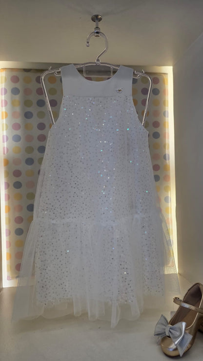 Vestido Infantil Off Paetê Petit Cherie