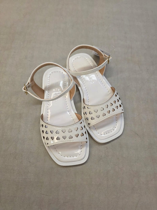 Sandália Branca Corações Buá