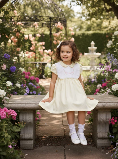 Vestido Bebê Antonella Amarelo Buá