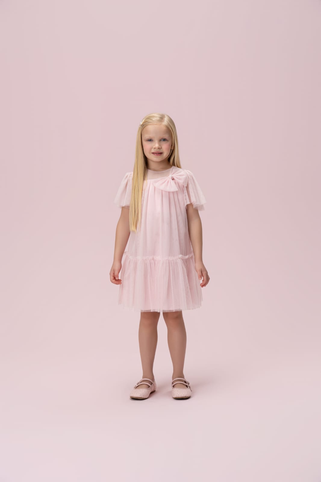 Vestido Infantil Laço Tule Petit Cherie