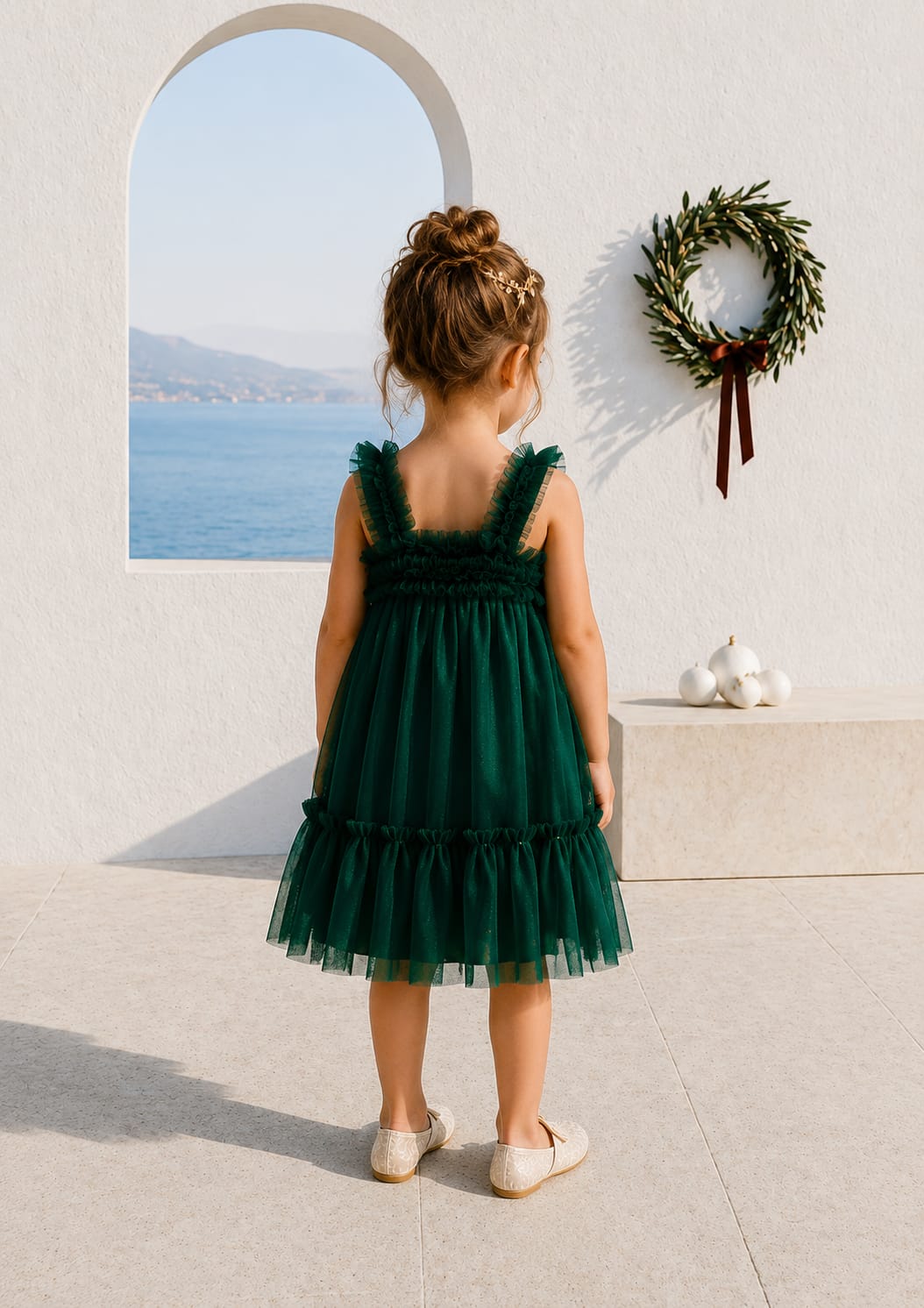 Vestido Infantil Verde Oliva Buá