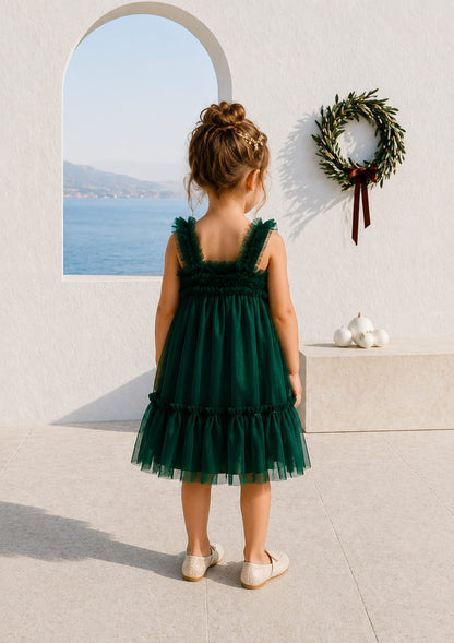 Vestido Infantil Verde Oliva Buá