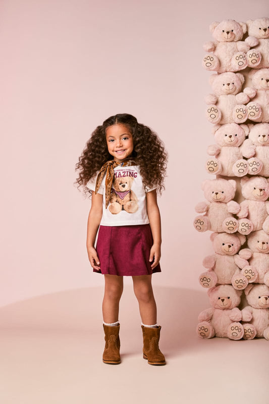 Conjunto Infantil Bordô Ursinho Momi