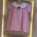 Vestido Bebê Xadrez Rosa Buá