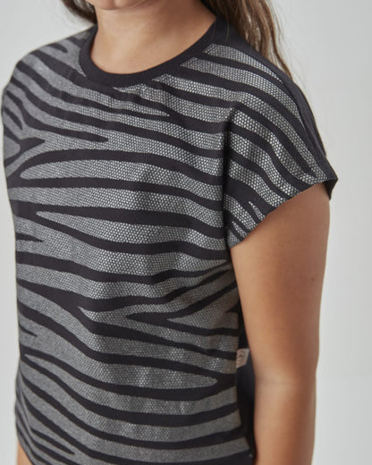 Camiseta Zebra Preta TWOIN
