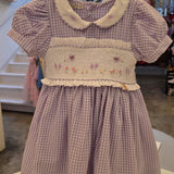 Vestido Infantil Xadrez Lilás Buá