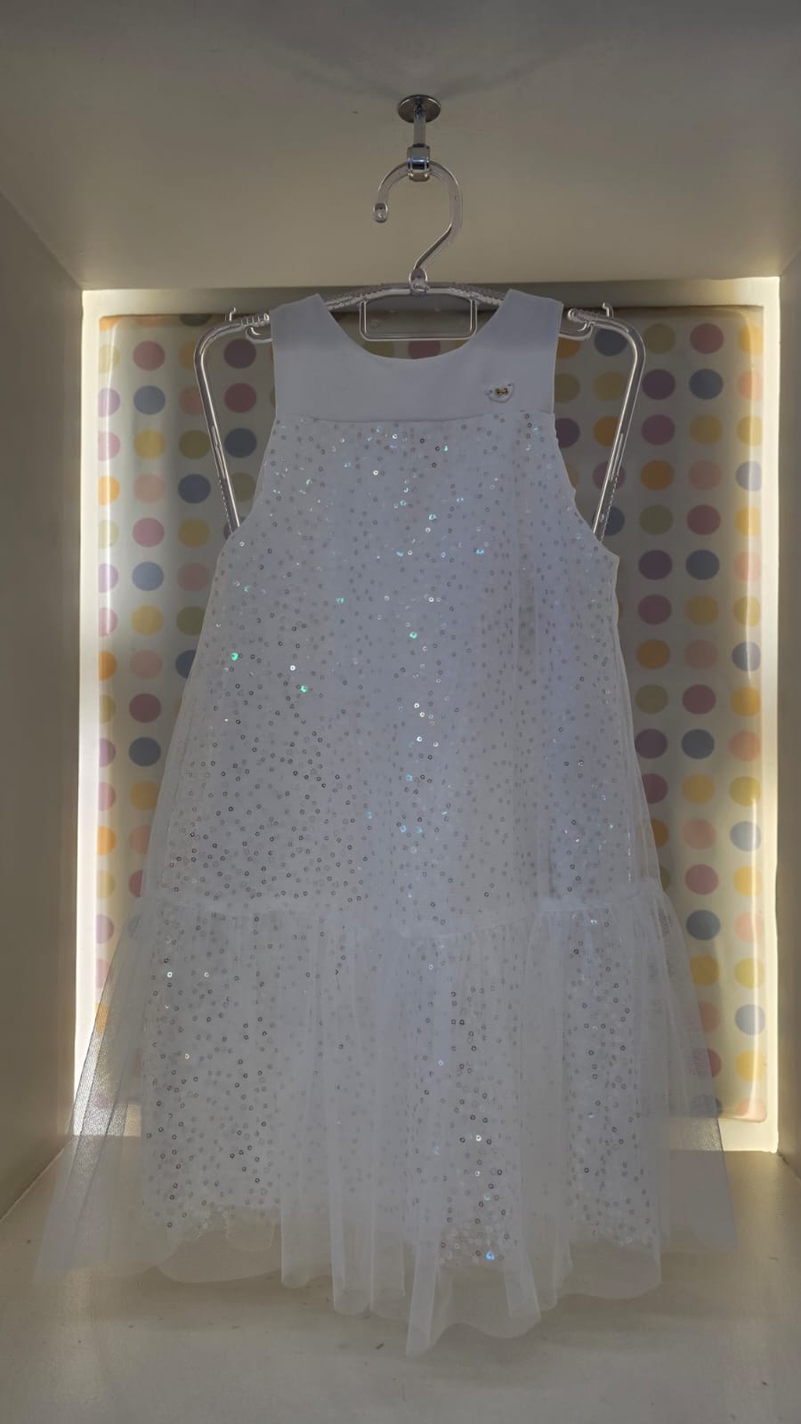 Vestido Infantil Off Paetê Petit Cherie