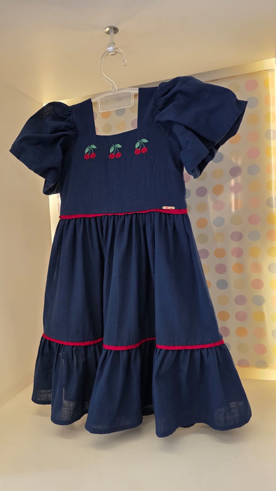 Vestido Infantil Marinho Cereja Buá