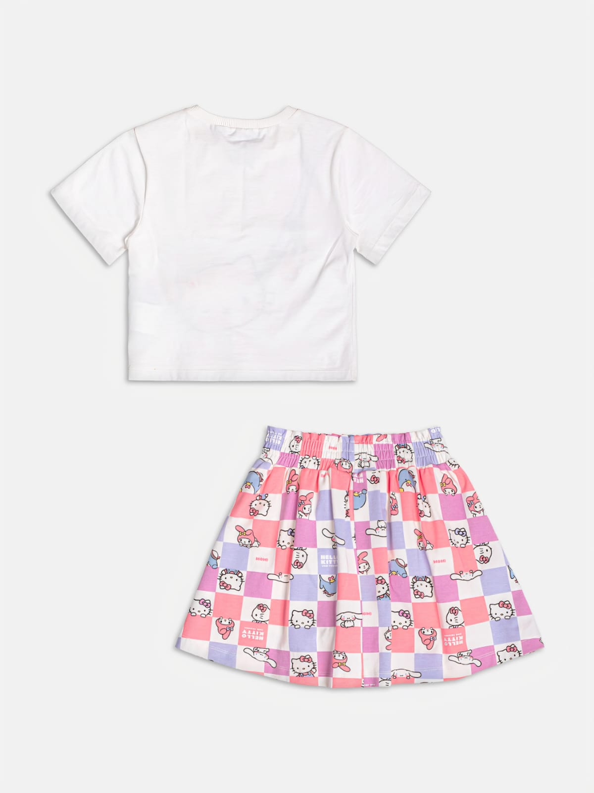 Conjunto Quadriculado Hello Kitty Momi