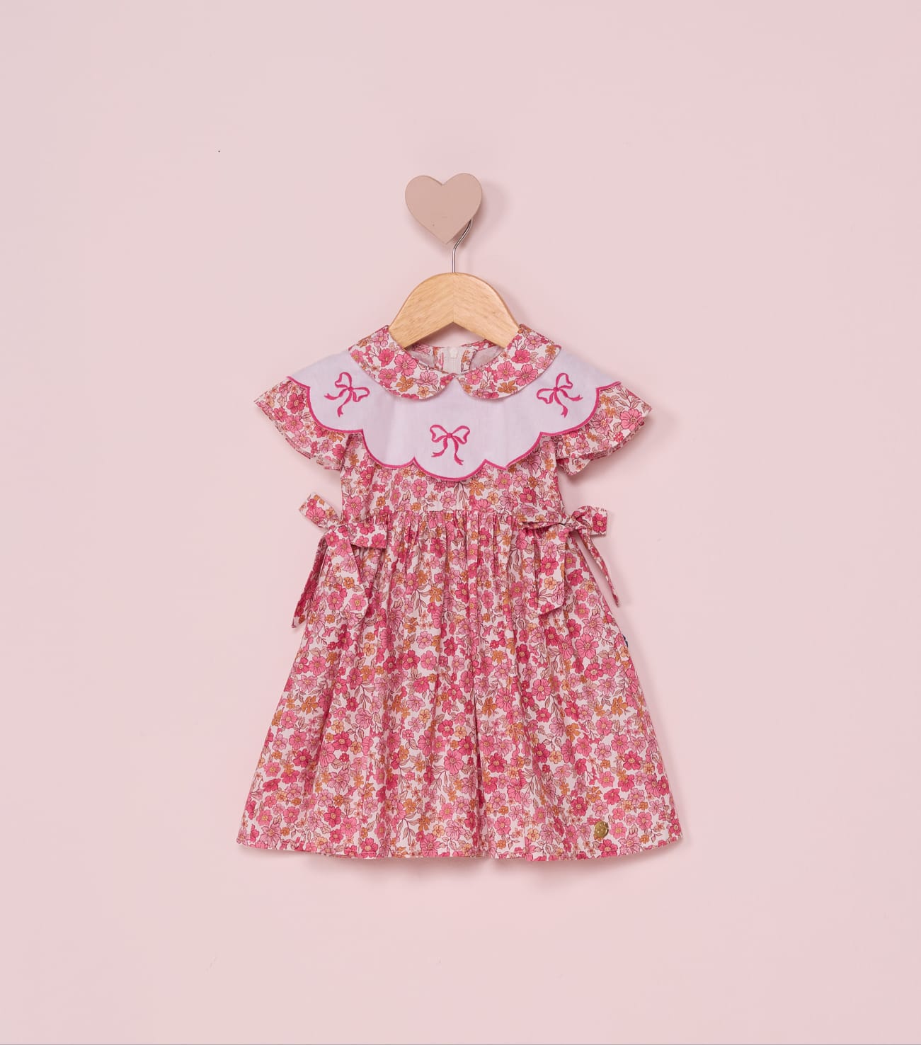 Vestido Bebê Floral Rosa Buá