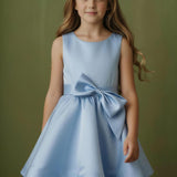 Vestido Infantil Saia Dupla Azul Buá