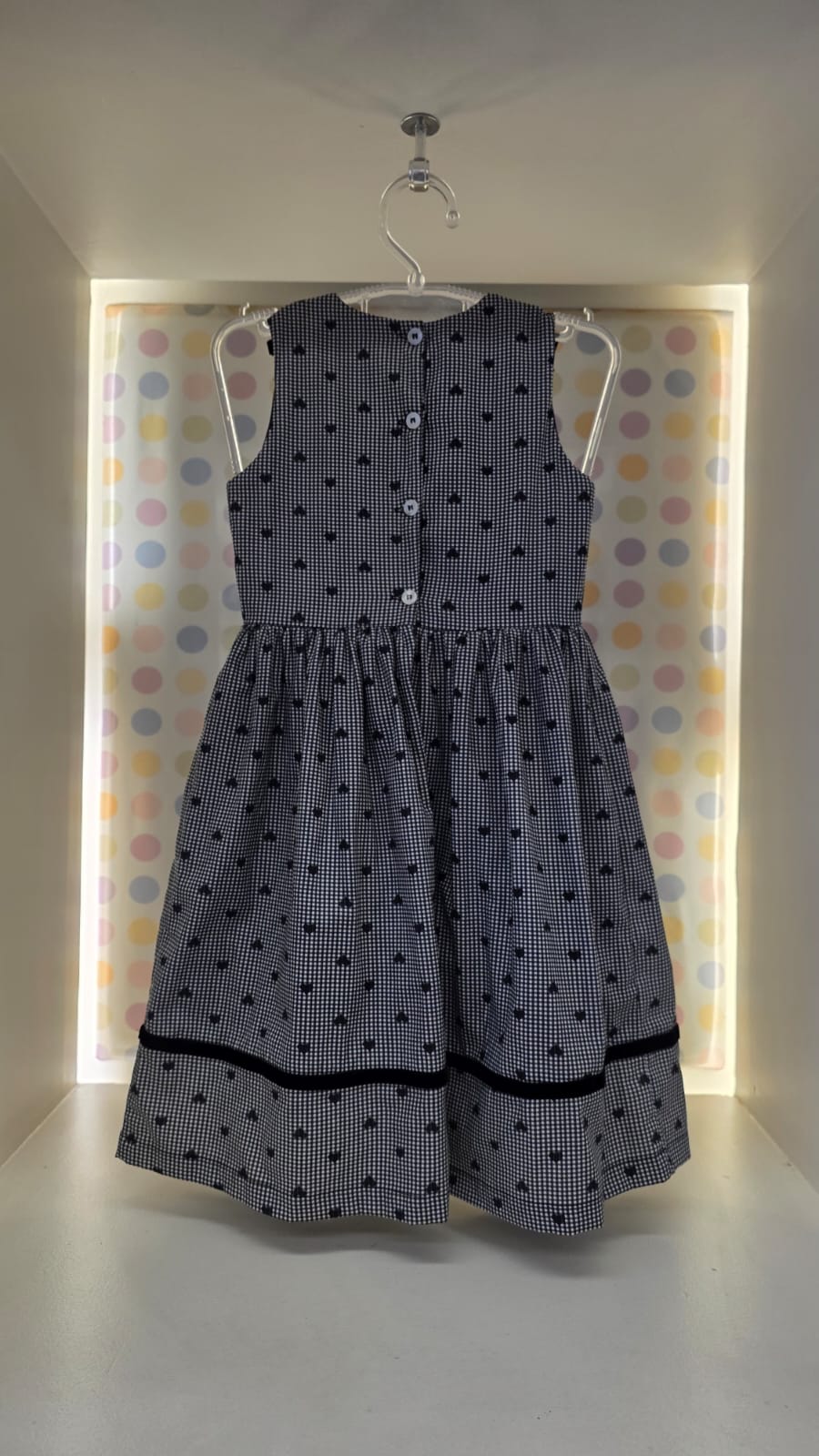 Vestido Infantil Corações Preto Buá