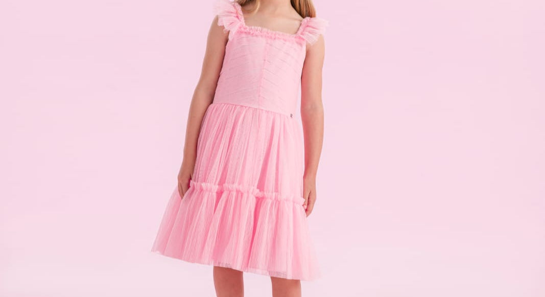 Vestido Rosa Fluido Petit Cherie