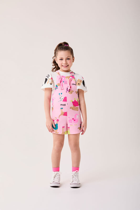 Conjunto Infantil Jardineira Dog Buá