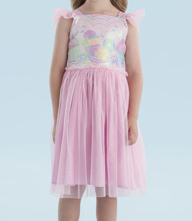 Vestido Infantil Paetê Candy Mon Sucré