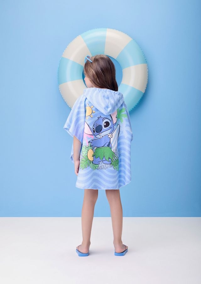 Roupão Infantil Stitch com Capuz Momi