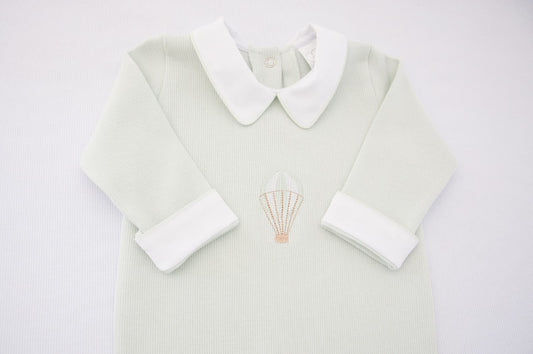 Macacão Masculino Bebê Balão Verde Buá