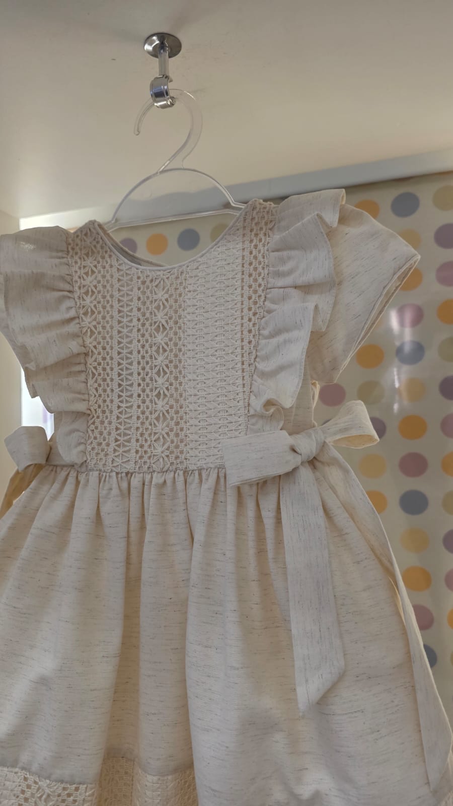 Vestido Infantil Renda Crochê Buá