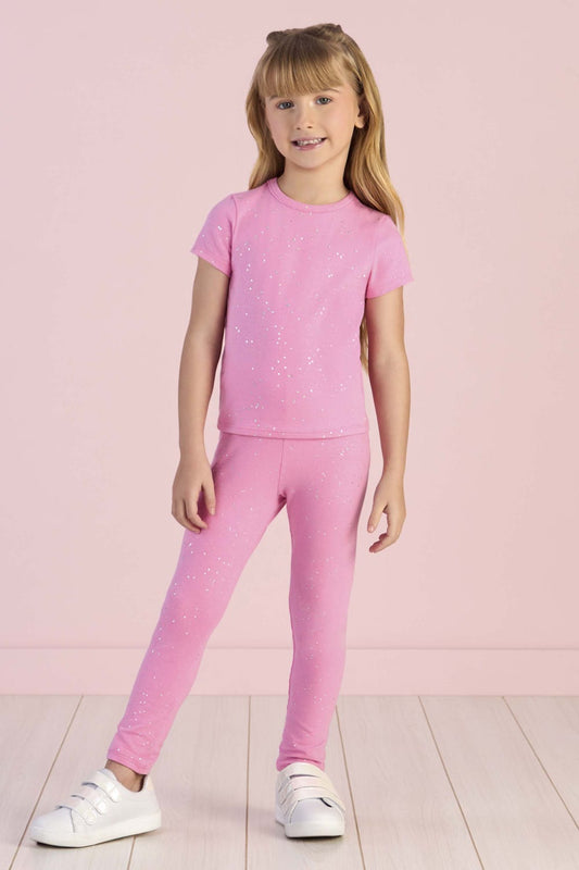 Legging Glitter Rosa Mon Sucré