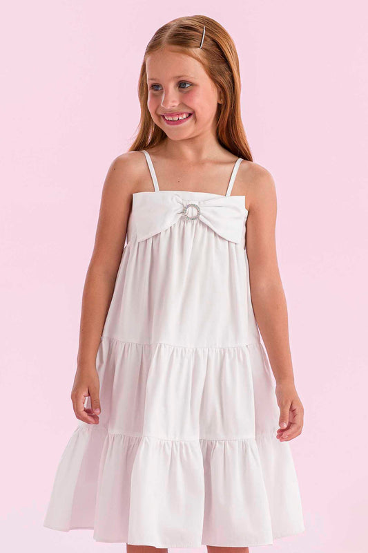 Vestido Branco Laço Petit Cherie