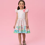 Vestido Infantil Rosa Lúdico Buá