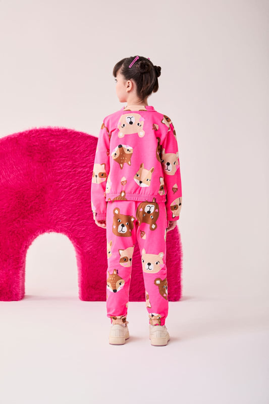 Conjunto Infantil Raposinha Rosa
