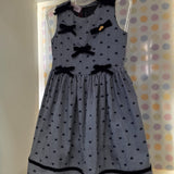 Vestido Infantil Corações Preto Buá
