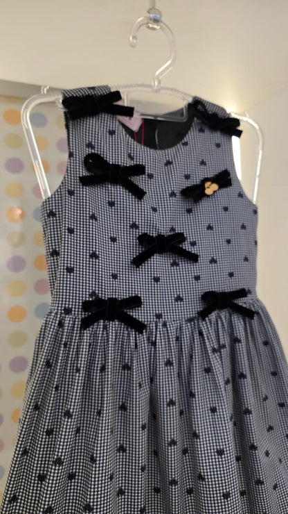 Vestido Infantil Corações Preto Buá