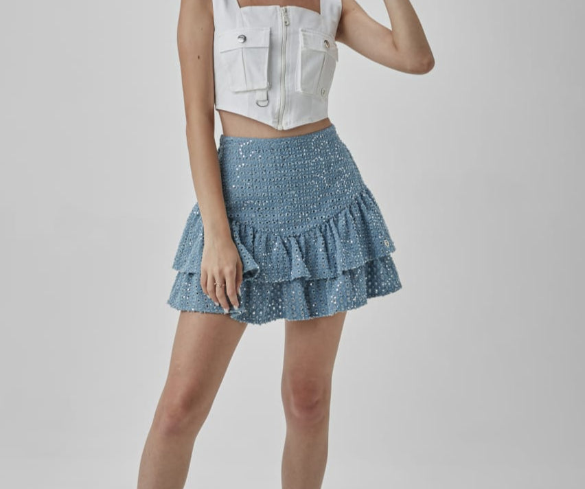 Saia Azul Jeans TWOIN