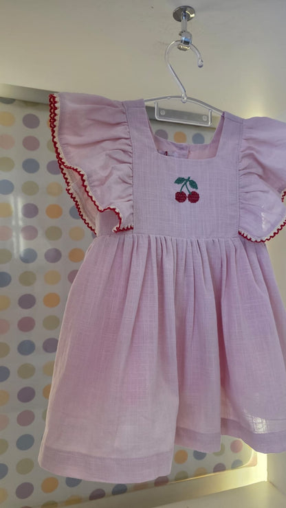 Vestido Bebê Rosa Chá Cereja Buá