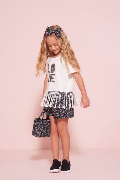 Conjunto Infantil Menina Love Pituchinhus