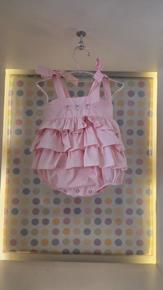 Homper Bebê Rosa Babados Buá