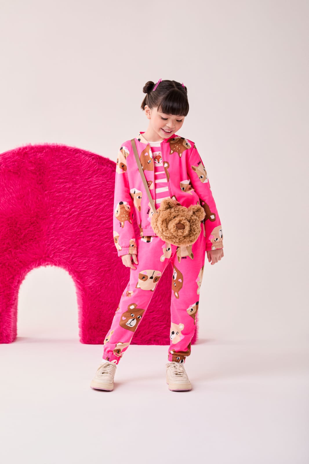 Conjunto Infantil Raposinha Rosa