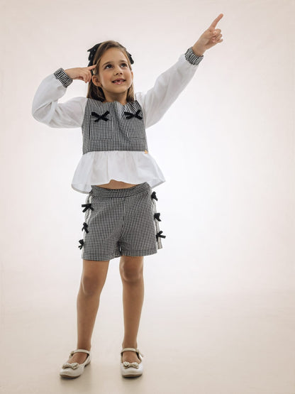 Conjunto Infantil Xadrez Preto Buá