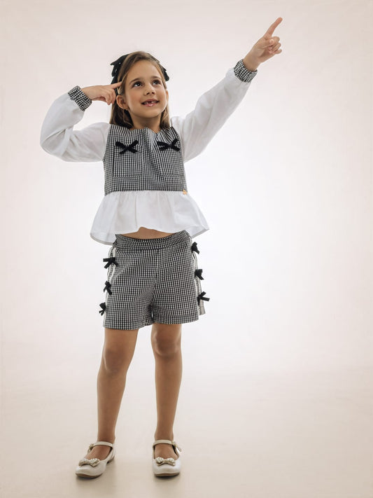 Conjunto Infantil Xadrez Preto Buá