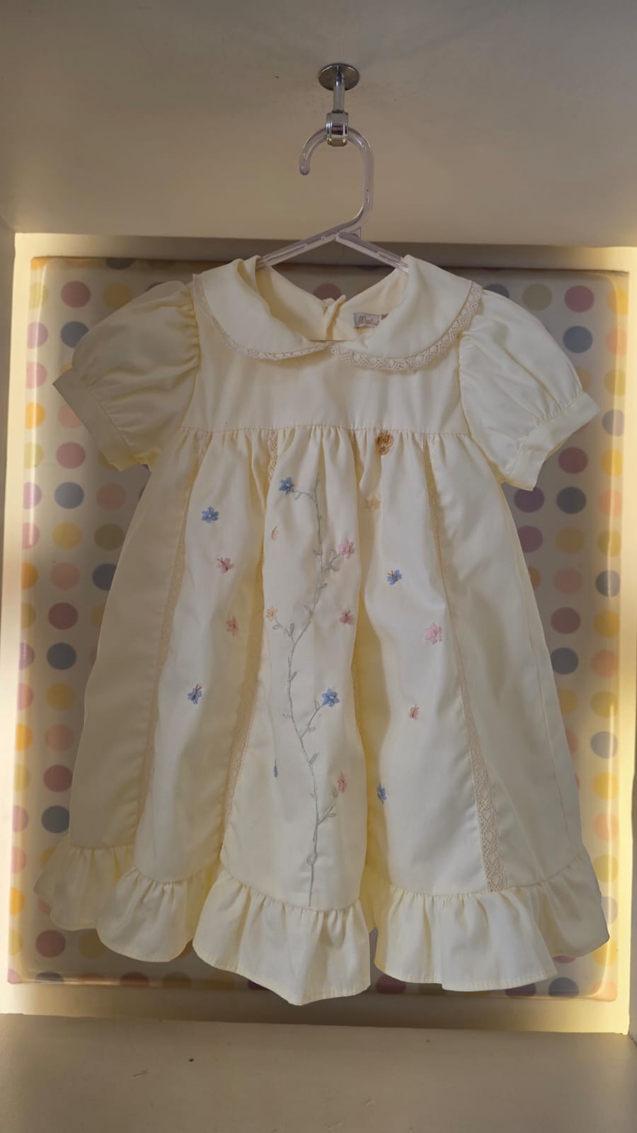 Vestido Infantil Creme Bordado Buá