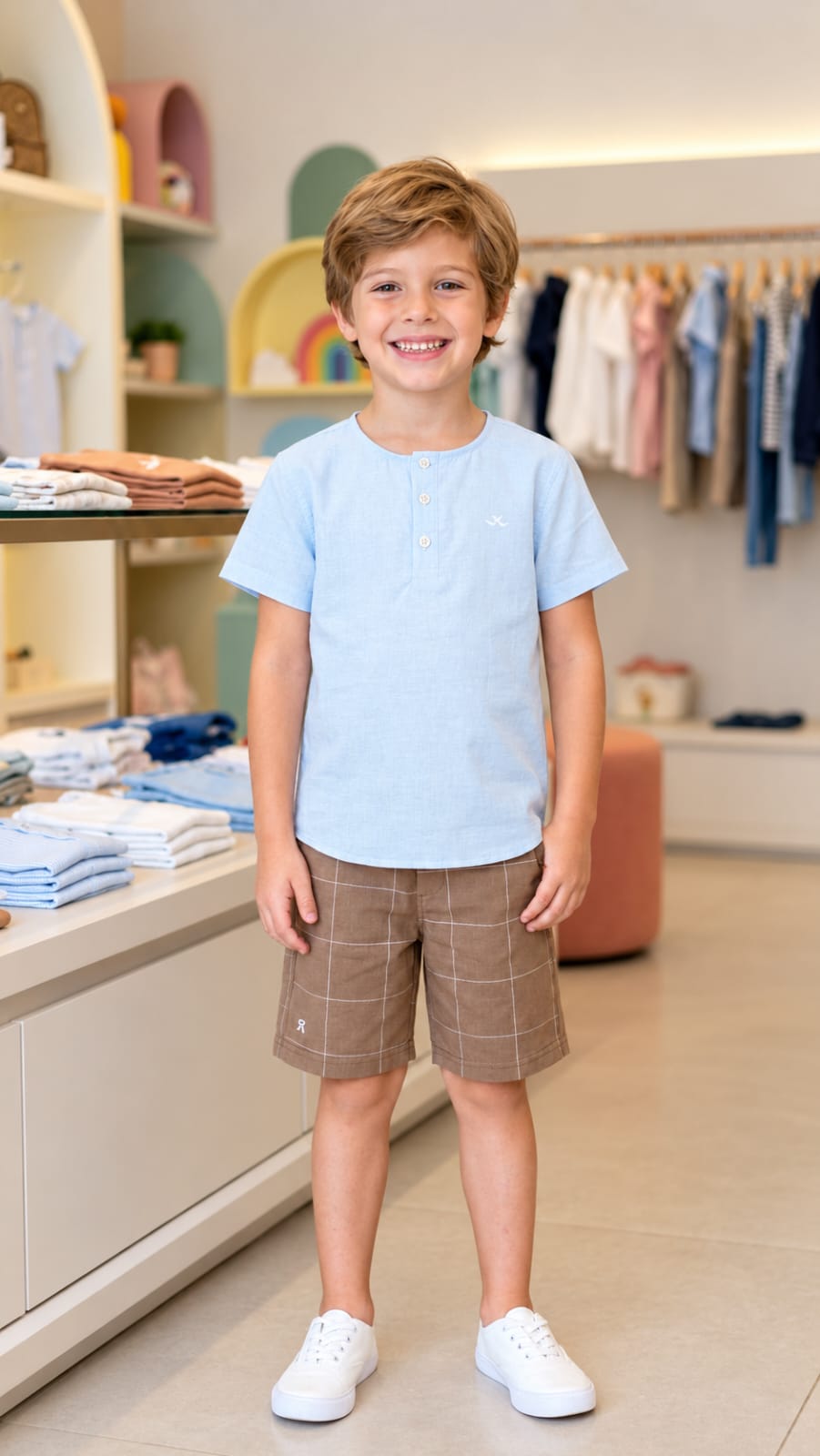 Conjunto Infantil Menino Bata Azul Buá