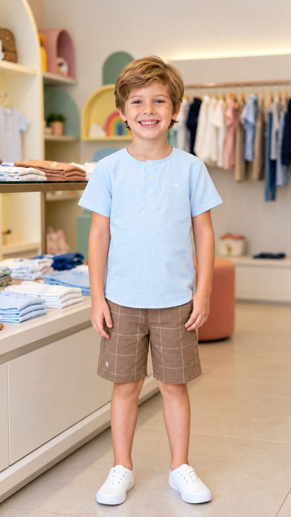 Conjunto Infantil Menino Bata Azul Buá