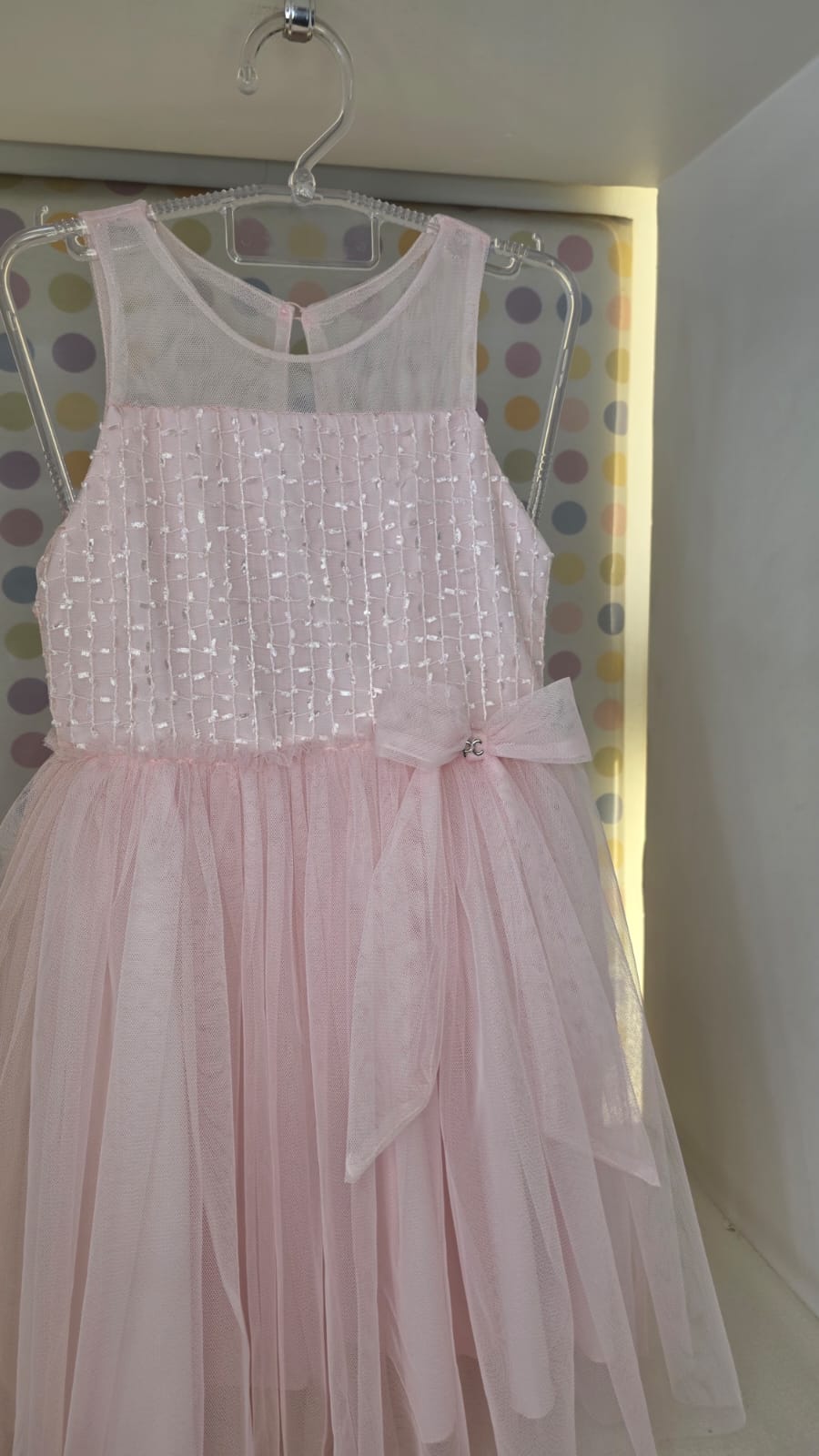 Vestido Infantil Rosa Sutil Petit Cherie