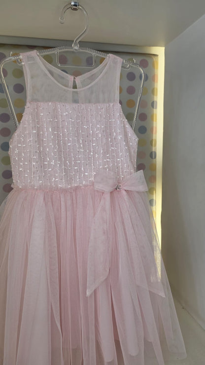 Vestido Infantil Rosa Sutil Petit Cherie